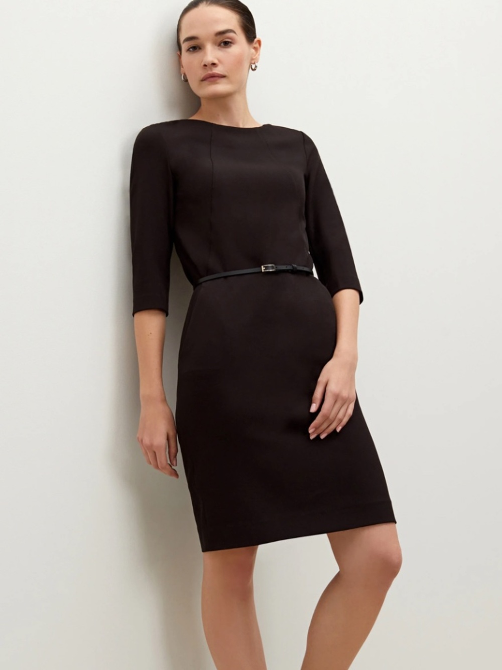 MM Lafleur Etsuko Black Midi Shift Dress